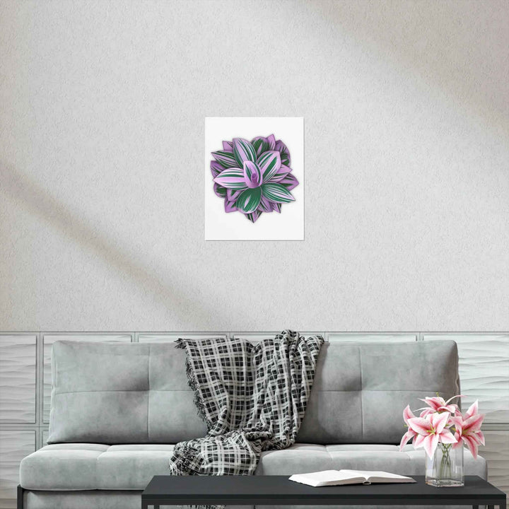 Tradescantia Nanouk Print – Botanical Wall Art on Museum-Grade Paper Poster Unframed - The Potted Pixel