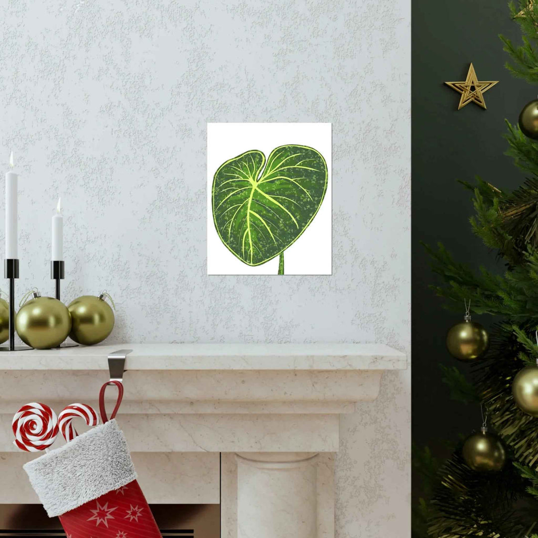 Philodendron Gloriosum Print Botanical Wall Art – Tropical Leaf Poster on Museum-Grade Paper - The Potted Pixel