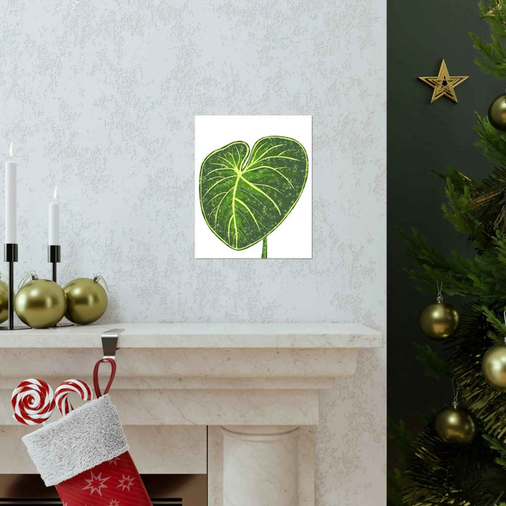 Philodendron Gloriosum Print Botanical Wall Art – Tropical Leaf Poster on Museum-Grade Paper - The Potted Pixel