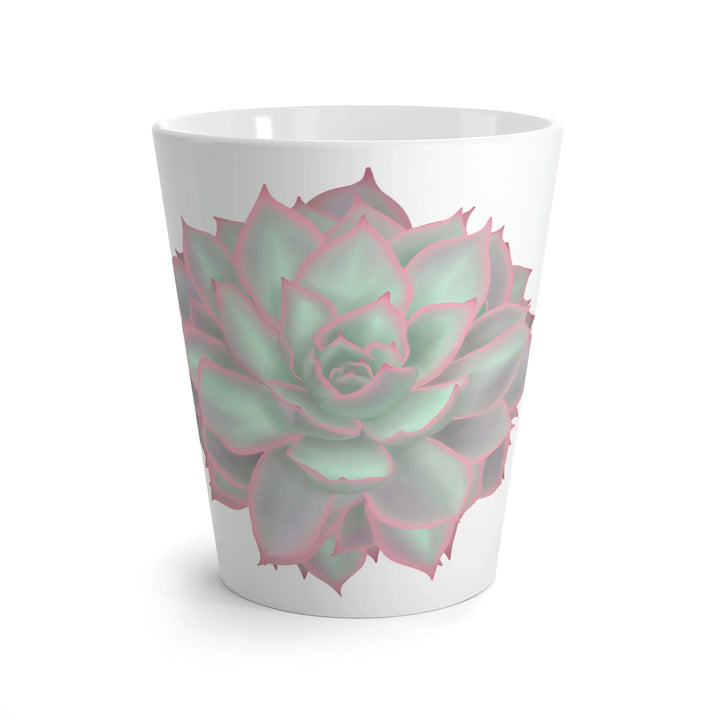 Succulent Mug Ceramic Coffee Cup With Violet Rosette Design 12 Oz Ideal Gift For Home And Kitchen