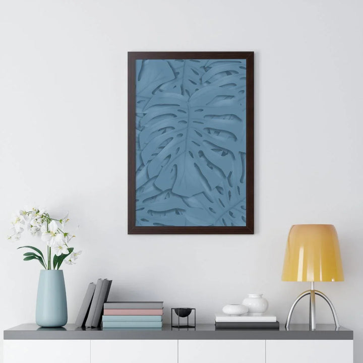 Cerulean Blue Monstera Framed Print, Poster, Laura Christine Photography & Design, Framed, Home & Living, Indoor, Paper, Posters, Laura Christine Photography & Design, laurachristinedesign.com