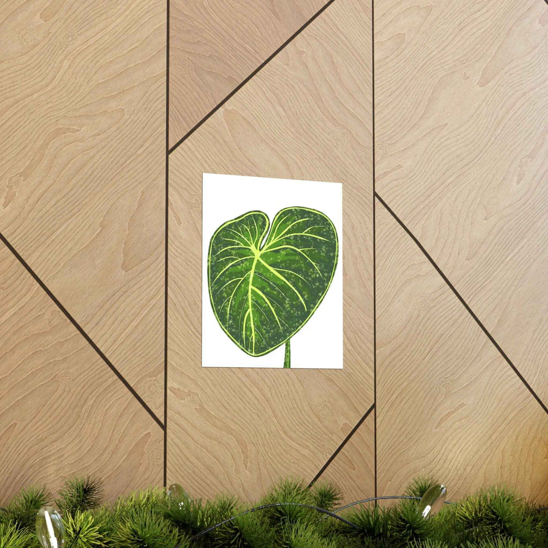 Philodendron Gloriosum Print Botanical Wall Art – Tropical Leaf Poster on Museum-Grade Paper - The Potted Pixel