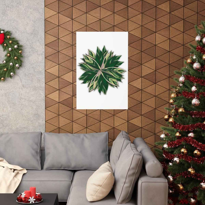 Stromanthe Triostar Print – Tropical Wall Art | Botanical Poster on Museum Grade Paper Unframed - The Potted Pixel