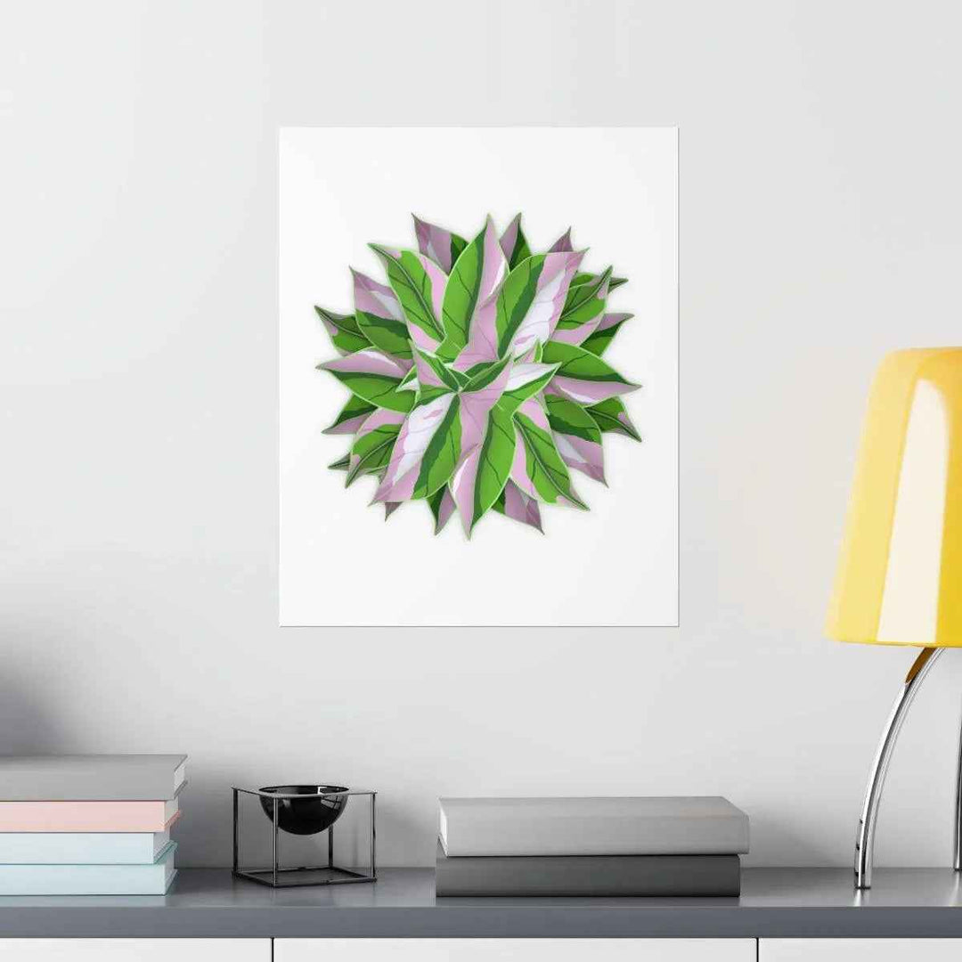 Syngonium Tricolor Botanical Print – Unframed Wall Art - The Potted Pixel