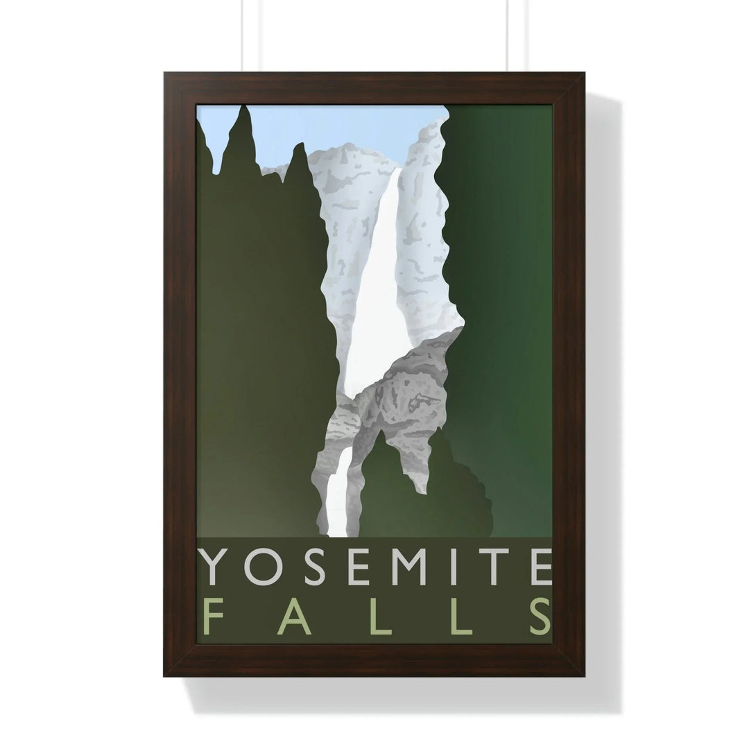 Yosemite Falls Minimalist Framed Print, Poster, Printify, Framed, Home & Living, Indoor, Paper, Posters, Laura Christine Photography & Design, laurachristinedesign.com