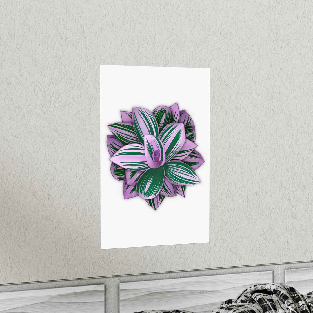 Tradescantia Nanouk Print – Botanical Wall Art on Museum-Grade Paper Poster Unframed - The Potted Pixel
