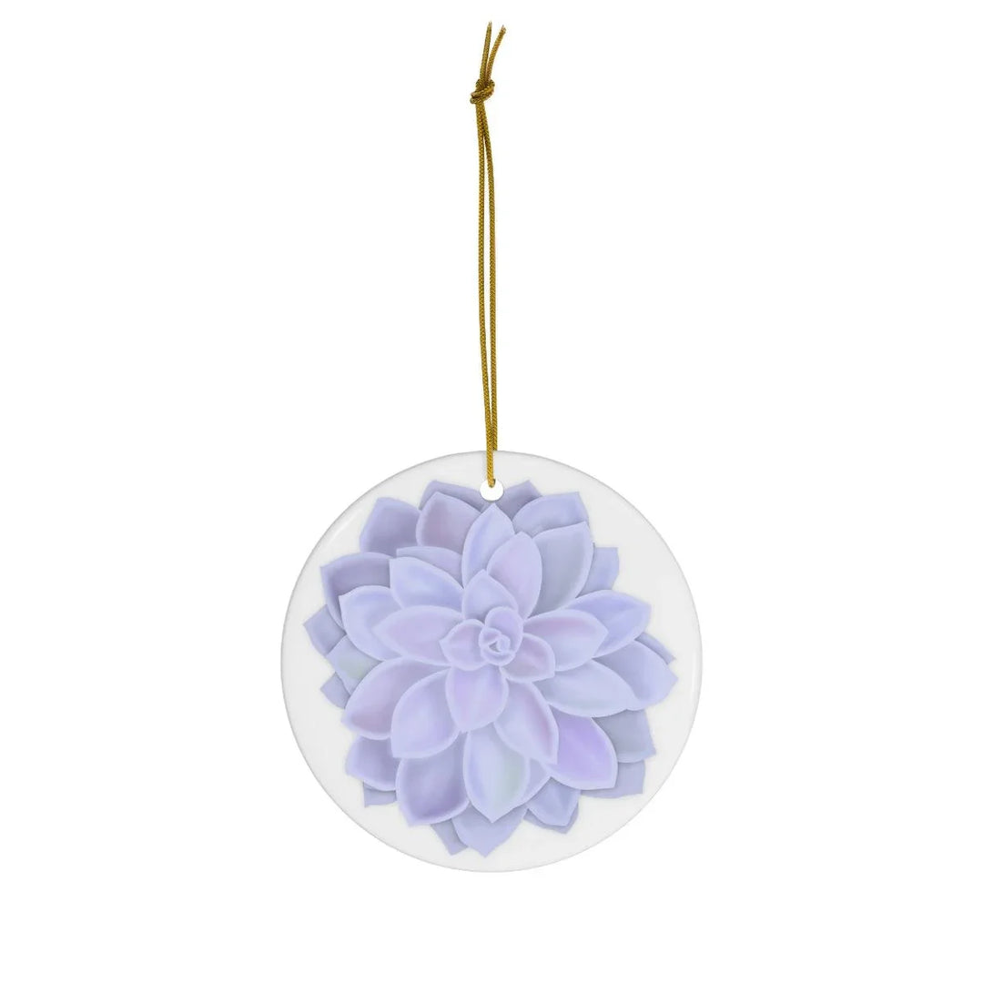 Echeveria Violet Queen Succulent Ceramic Ornament, Home Decor, Laura Christine Photography & Design, Ceramic, Christmas, Glossy, Holiday Picks, Home & Living, ornament, Ornaments, Seasonal Decorations, Laura Christine Photography & Design, laurachristinedesign.com