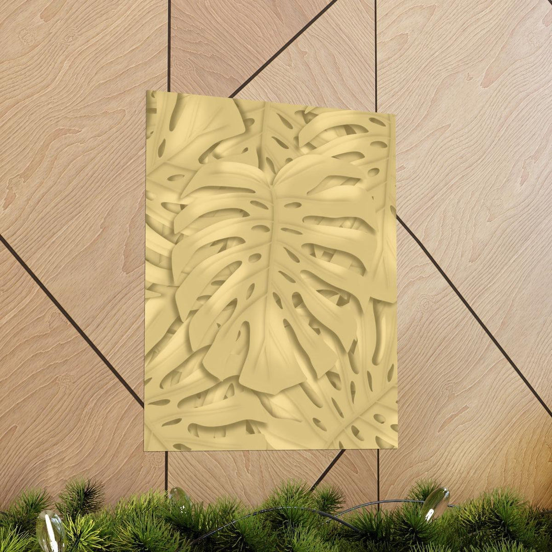 Golden Monstera Pattern Print, Poster, Laura Christine Photography & Design, Back to School, Home & Living, Indoor, Matte, Paper, Posters, Valentine's Day promotion, Laura Christine Photography & Design, laurachristinedesign.com