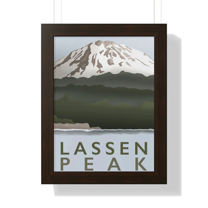 Lassen Peak Minimalist Framed Print, Poster, Printify, Framed, Home & Living, Indoor, Paper, Posters, Laura Christine Photography & Design, laurachristinedesign.com