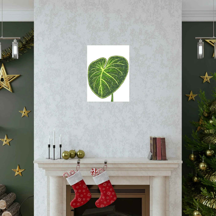 Philodendron Gloriosum Print Botanical Wall Art – Tropical Leaf Poster on Museum-Grade Paper - The Potted Pixel