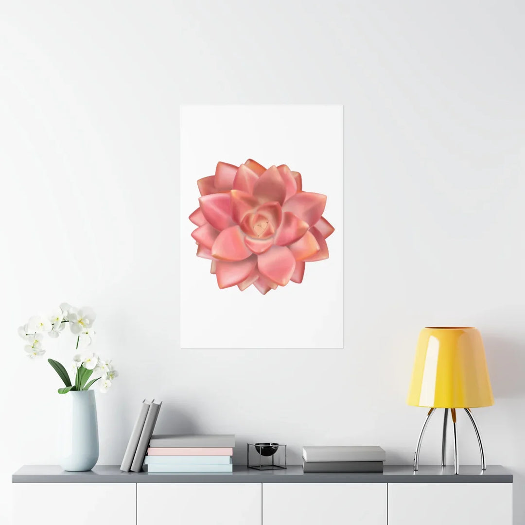 California Sunset Succulent Wall Art Print On Matte Poster Paper For Home Decor Unframed