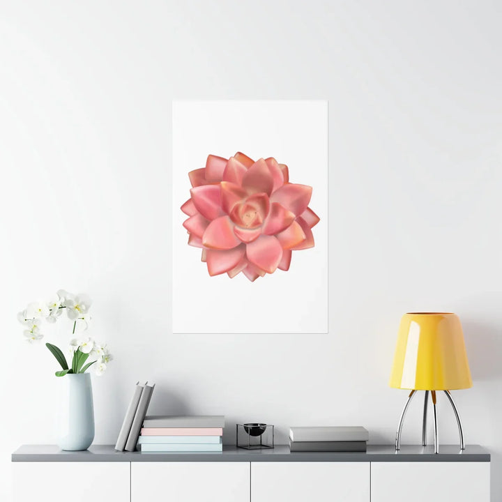 California Sunset Succulent Wall Art Print On Matte Poster Paper For Home Decor Unframed