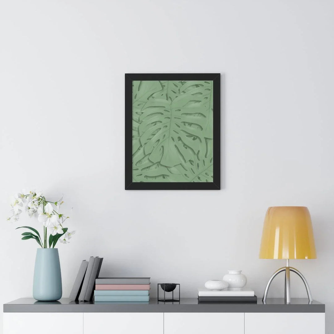 Deep Sage Monstera Framed Print, Poster, Laura Christine Photography & Design, Framed, Home & Living, Indoor, Paper, Posters, Laura Christine Photography & Design, laurachristinedesign.com