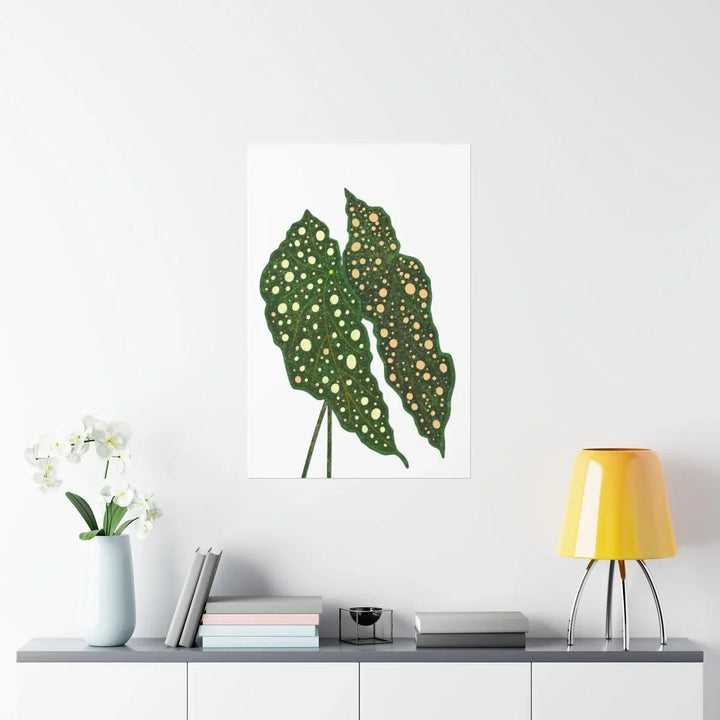 Begonia Maculata Print - Botanical Wall Art on Museum Grade Paper | Matte Finish Unframed - The Potted Pixel