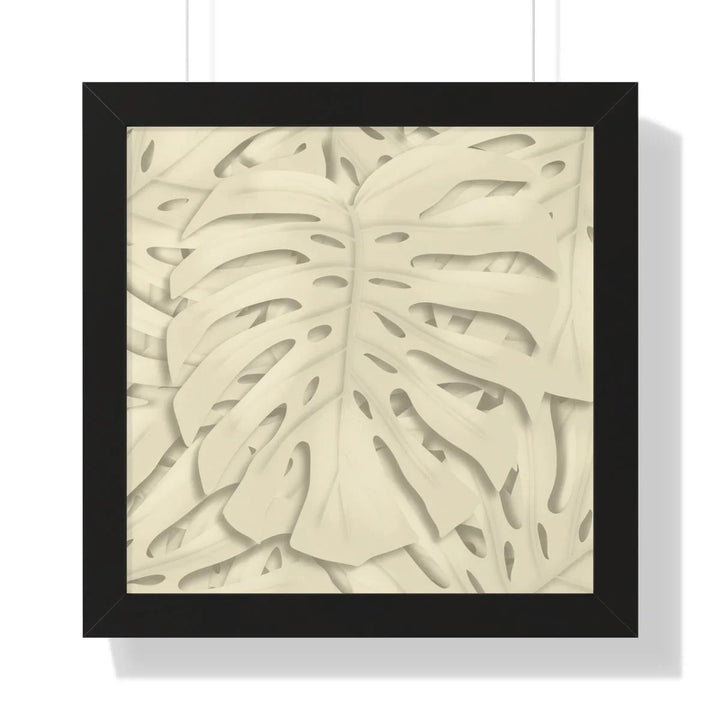 Soft Beige Monstera Framed Print, Poster, Laura Christine Photography & Design, Framed, Home & Living, Indoor, Paper, Posters, Laura Christine Photography & Design, laurachristinedesign.com