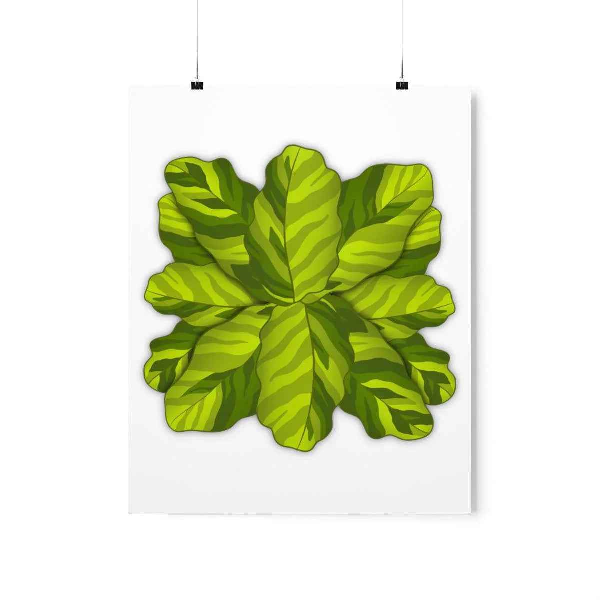 Calathea Yellow Fusion Print – Botanical Wall Art on Museum-Grade Paper Unframed - The Potted Pixel