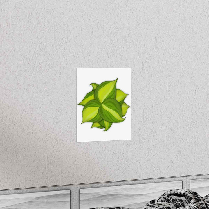 Philodendron Brasil Print – Botanical Wall Art on Museum Grade Paper Poster Unframed - The Potted Pixel