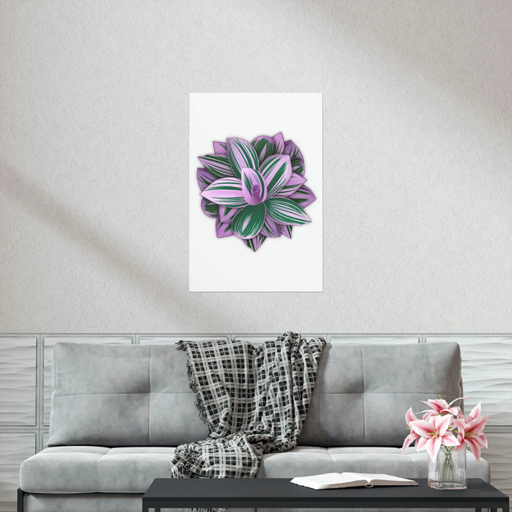 Tradescantia Nanouk Print – Botanical Wall Art on Museum-Grade Paper Poster Unframed - The Potted Pixel