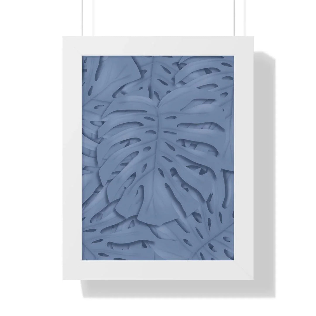 Slate Blue Monstera Framed Print, Poster, Laura Christine Photography & Design, Framed, Home & Living, Indoor, Paper, Posters, Laura Christine Photography & Design, laurachristinedesign.com