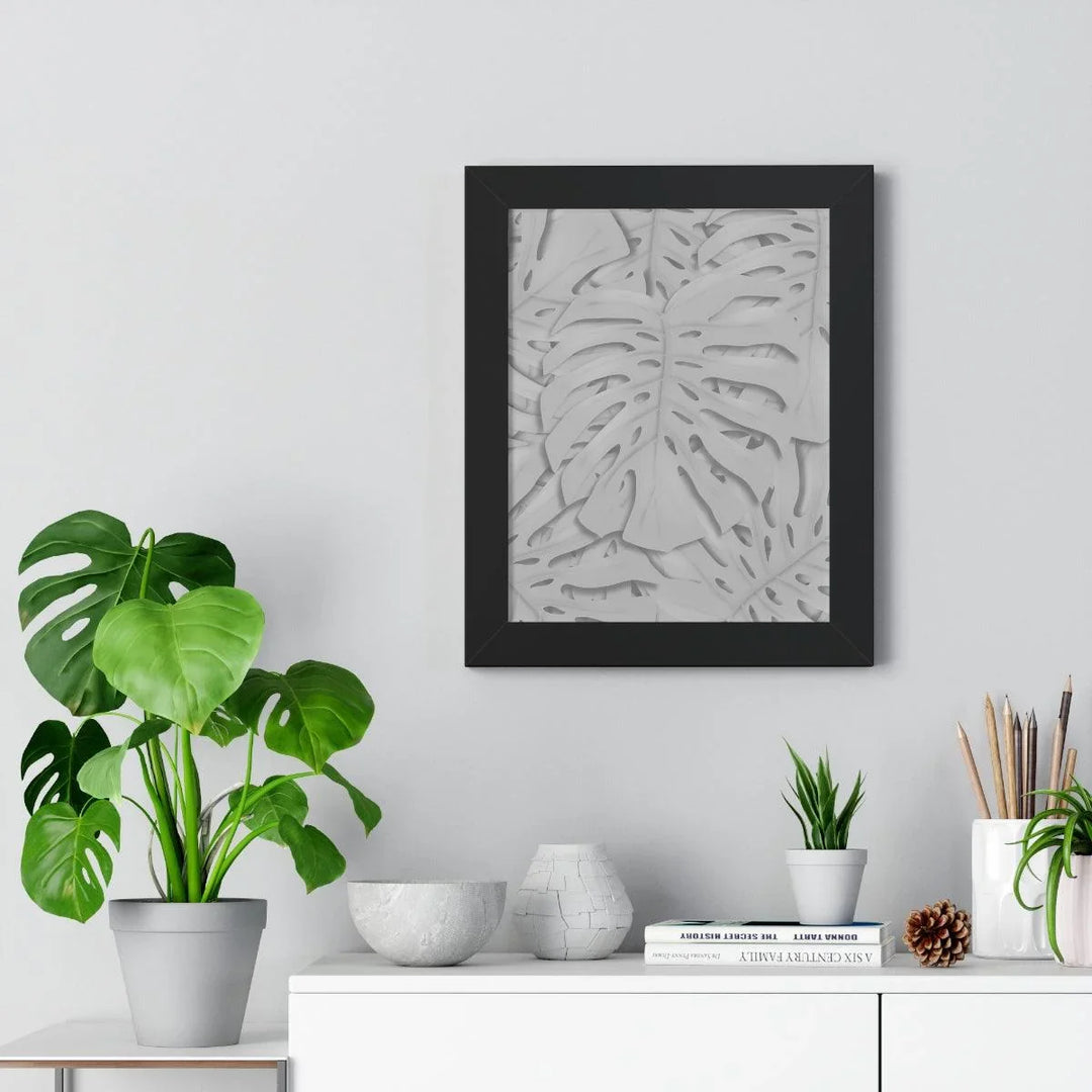 Soft Gray Monstera Framed Print, Poster, Laura Christine Photography & Design, Framed, Home & Living, Indoor, Paper, Posters, Laura Christine Photography & Design, laurachristinedesign.com