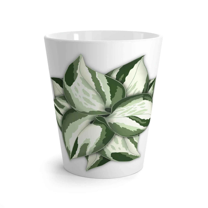 Manjula Pothos Mug – 12 Oz Ceramic Coffee Cup With Heart Shaped Leaves - The Potted Pixel