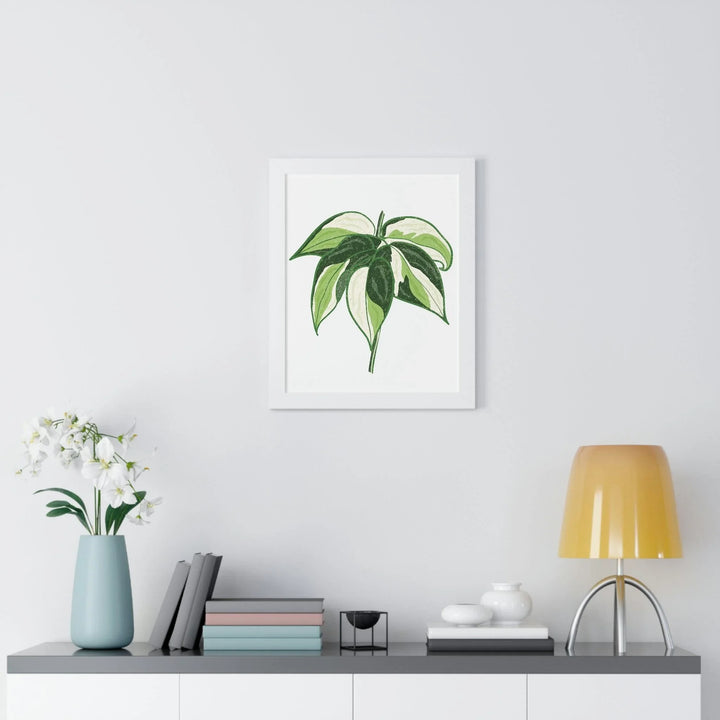 Philodendron 'Cream Splash' Framed Print, Poster, Printify, Framed, Home & Living, Indoor, Paper, Posters, Laura Christine Photography & Design, laurachristinedesign.com