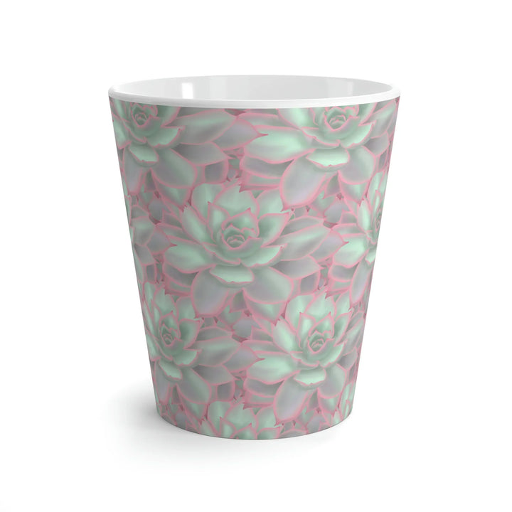 Echeveria Violet Queen Mug 12 Oz Ceramic Coffee Cup With Easy Grip Handle And Succulent Floral Design