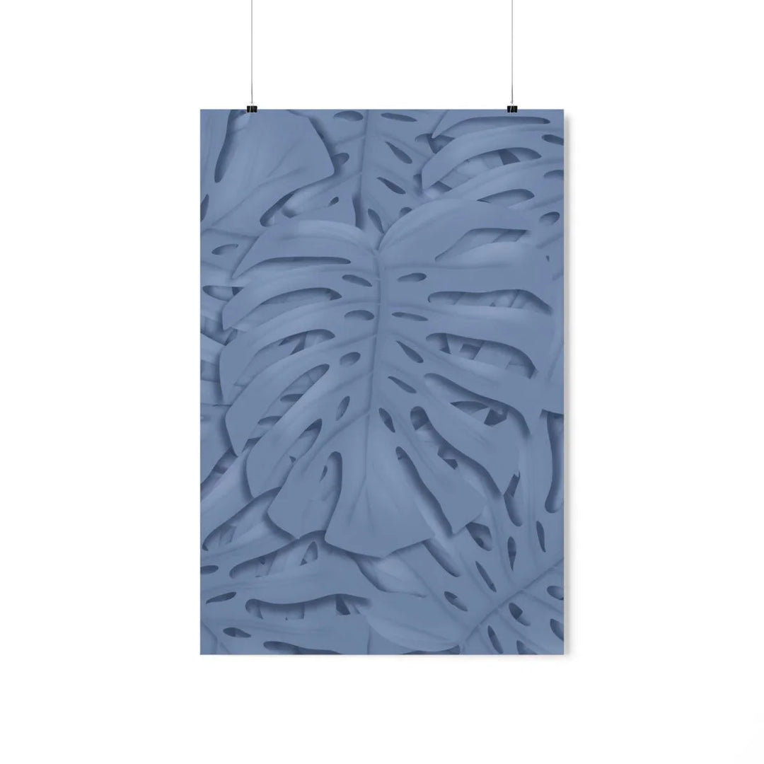 Slate Blue Monstera Print, Poster, Laura Christine Photography & Design, Back to School, Home & Living, Indoor, Matte, Paper, Posters, Valentine's Day promotion, Laura Christine Photography & Design, laurachristinedesign.com