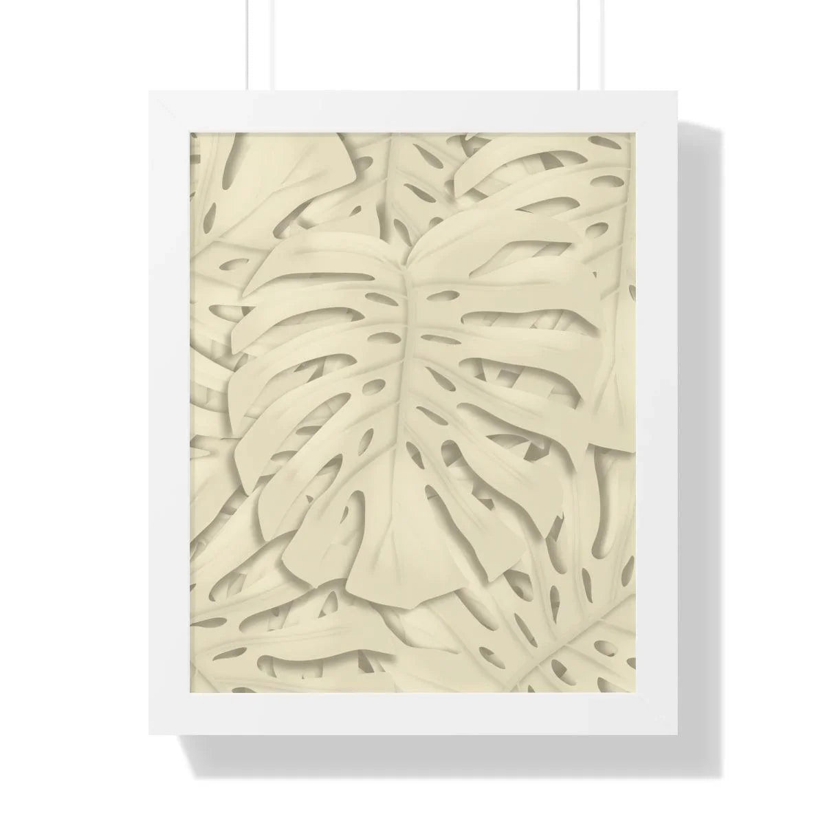 Soft Beige Monstera Framed Print, Poster, Laura Christine Photography & Design, Framed, Home & Living, Indoor, Paper, Posters, Laura Christine Photography & Design, laurachristinedesign.com