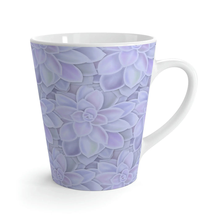 Succulent Mug 12 Oz The Potted Pixel Purple Pastel Rosette Ceramic Coffee Cup With Easy Grip Handle