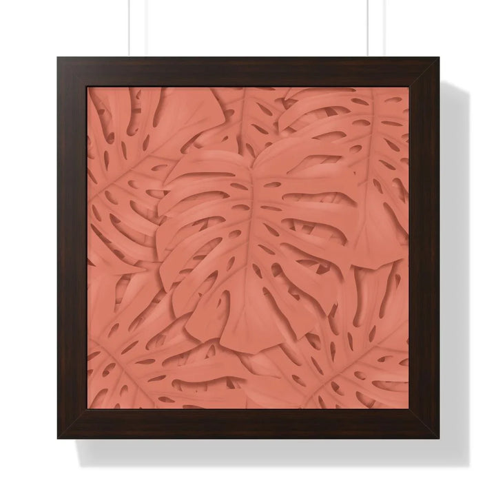 Coral Monstera Framed Print, Poster, Laura Christine Photography & Design, Framed, Home & Living, Indoor, Paper, Posters, Laura Christine Photography & Design, laurachristinedesign.com