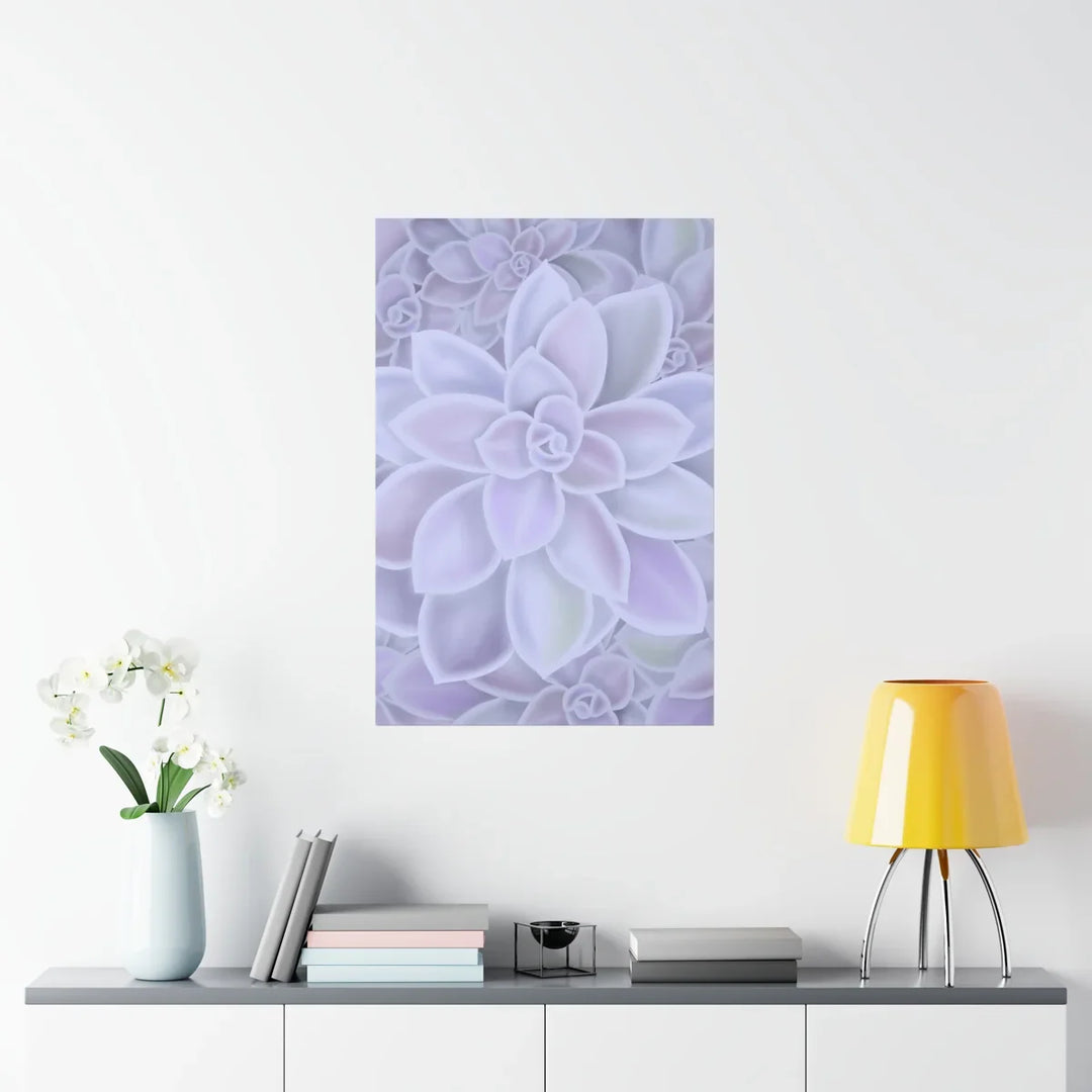 Graptopetalum Murasaki Print Pastel Succulent Wall Art On Museum Grade Paper Unframed