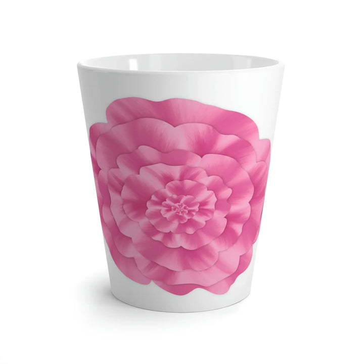 Peony Flower Mug 12 Oz White Ceramic Coffee Cup With Floral Pattern Elegant Gift For Coffee Lovers