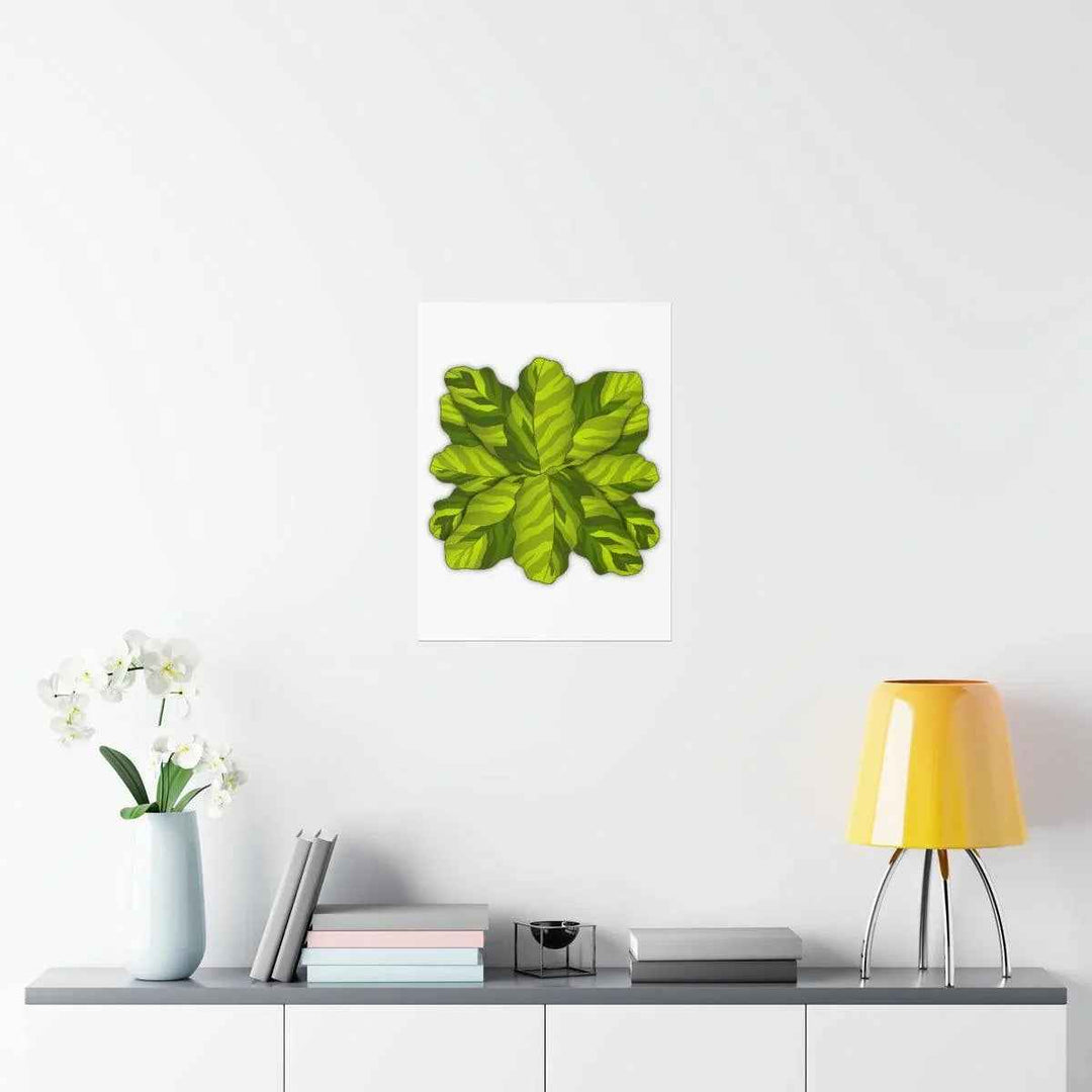 Calathea Yellow Fusion Print – Botanical Wall Art on Museum-Grade Paper Unframed - The Potted Pixel