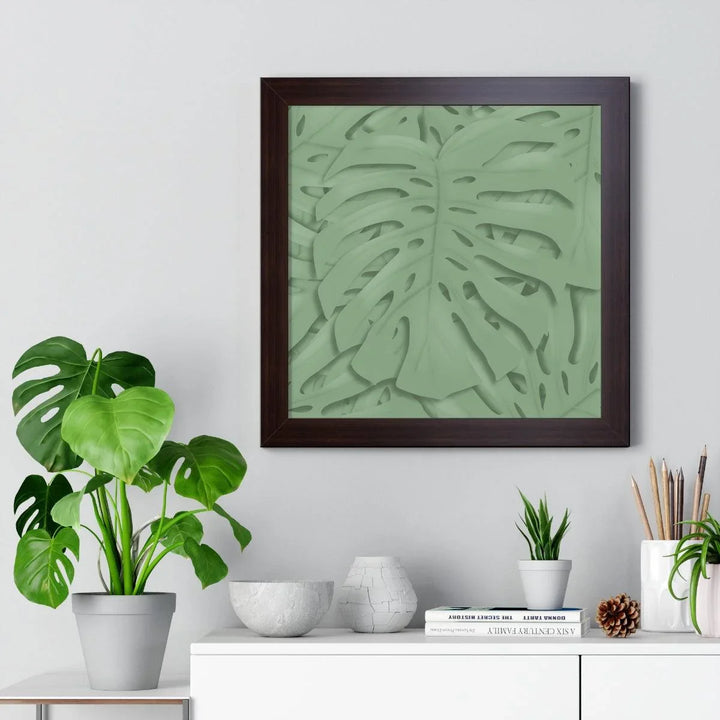 Deep Sage Monstera Framed Print, Poster, Laura Christine Photography & Design, Framed, Home & Living, Indoor, Paper, Posters, Laura Christine Photography & Design, laurachristinedesign.com