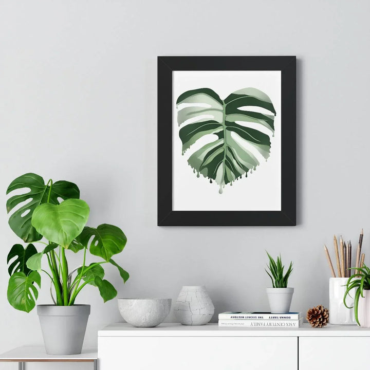 Melting Monstera (Albo) Framed Print, Poster, Laura Christine Photography & Design, Framed, Home & Living, Indoor, Paper, Posters, Laura Christine Photography & Design, laurachristinedesign.com