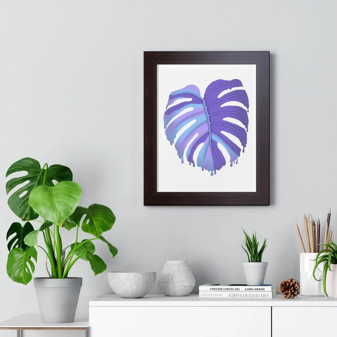 Melting Monstera (Purple) Framed Print, Poster, Laura Christine Photography & Design, Framed, Home & Living, Indoor, Paper, Posters, Laura Christine Photography & Design, laurachristinedesign.com