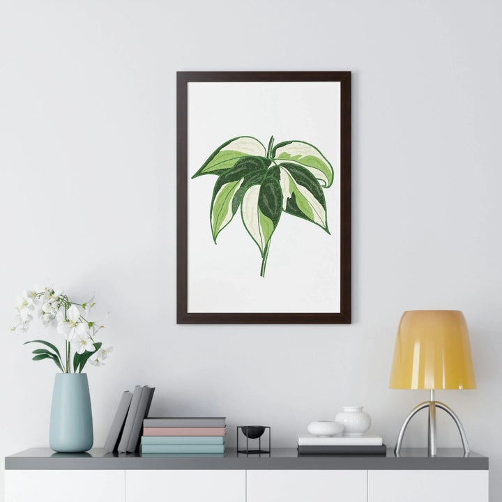 Philodendron 'Cream Splash' Framed Print, Poster, Printify, Framed, Home & Living, Indoor, Paper, Posters, Laura Christine Photography & Design, laurachristinedesign.com