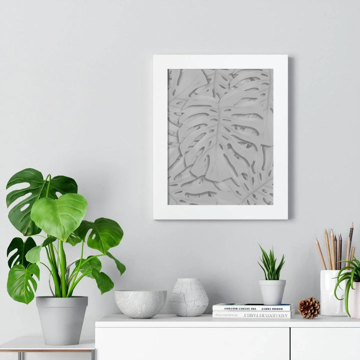 Soft Gray Monstera Framed Print, Poster, Laura Christine Photography & Design, Framed, Home & Living, Indoor, Paper, Posters, Laura Christine Photography & Design, laurachristinedesign.com