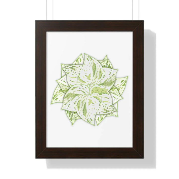 Snow Queen Pothos Framed Print, Poster, Laura Christine Photography & Design, Framed, Home & Living, Indoor, Paper, Posters, Laura Christine Photography & Design, laurachristinedesign.com