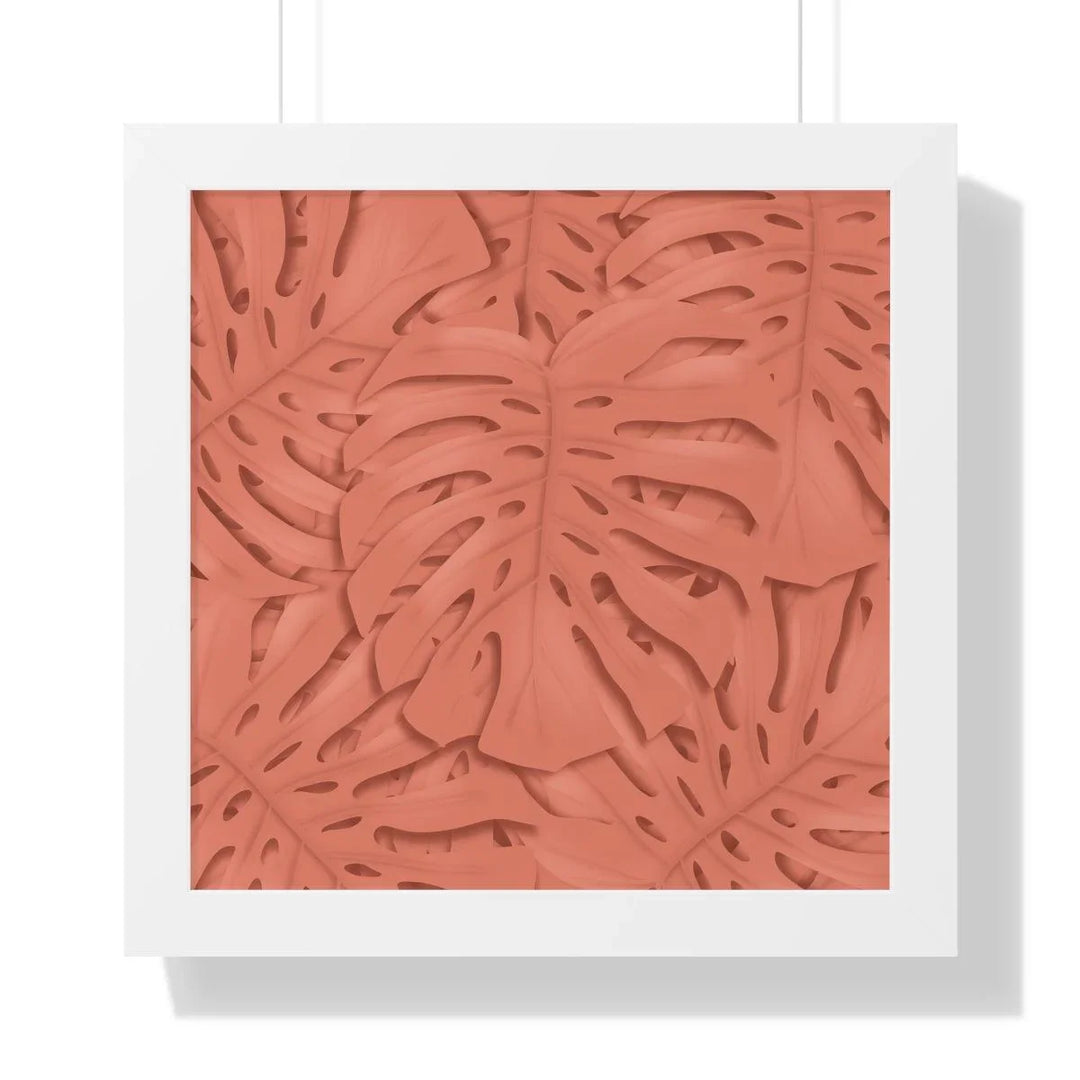 Coral Monstera Framed Print, Poster, Laura Christine Photography & Design, Framed, Home & Living, Indoor, Paper, Posters, Laura Christine Photography & Design, laurachristinedesign.com