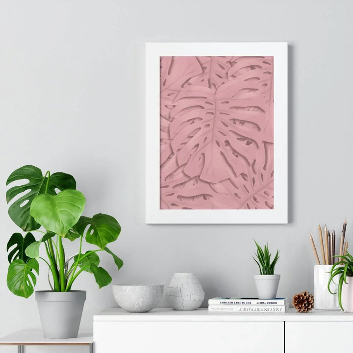 Soft Pink Monstera Framed Print, Poster, Laura Christine Photography & Design, Framed, Home & Living, Indoor, Paper, Posters, Laura Christine Photography & Design, laurachristinedesign.com