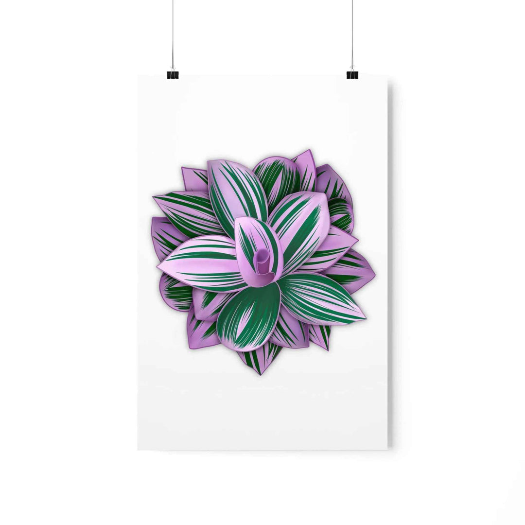 Tradescantia Nanouk Print – Botanical Wall Art on Museum-Grade Paper Poster Unframed - The Potted Pixel