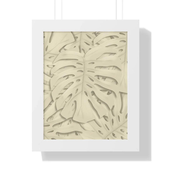Soft Beige Monstera Framed Print, Poster, Laura Christine Photography & Design, Framed, Home & Living, Indoor, Paper, Posters, Laura Christine Photography & Design, laurachristinedesign.com