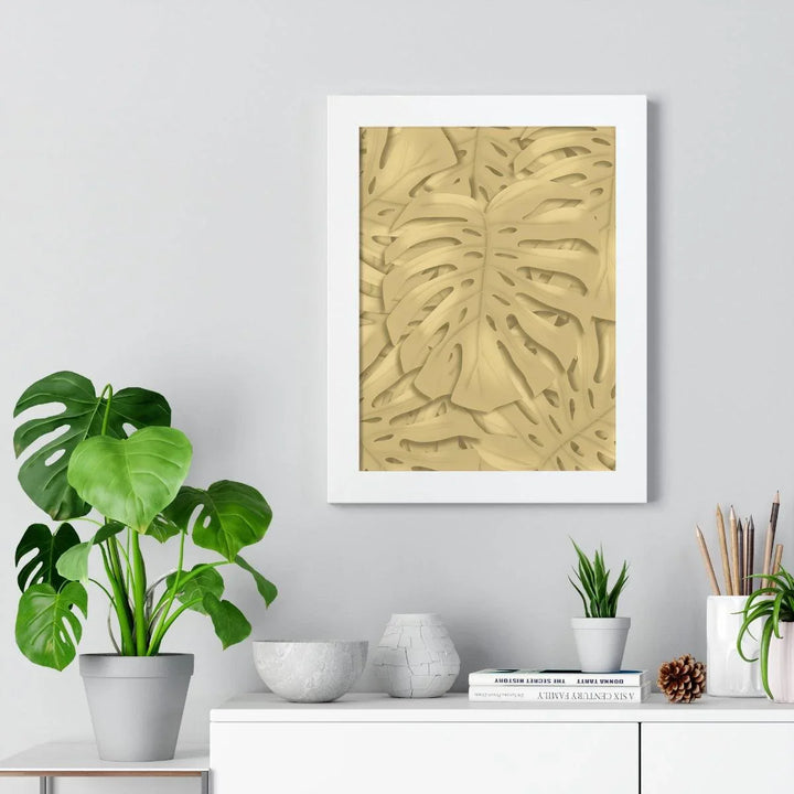 Golden Monstera Framed Print, Poster, Laura Christine Photography & Design, Framed, Home & Living, Indoor, Paper, Posters, Laura Christine Photography & Design, laurachristinedesign.com