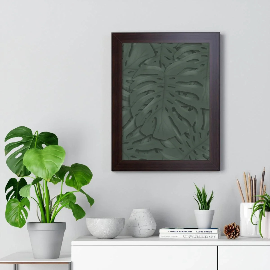 Deep Green Monstera Framed Print, Poster, Laura Christine Photography & Design, Framed, Home & Living, Indoor, Paper, Posters, Laura Christine Photography & Design, laurachristinedesign.com