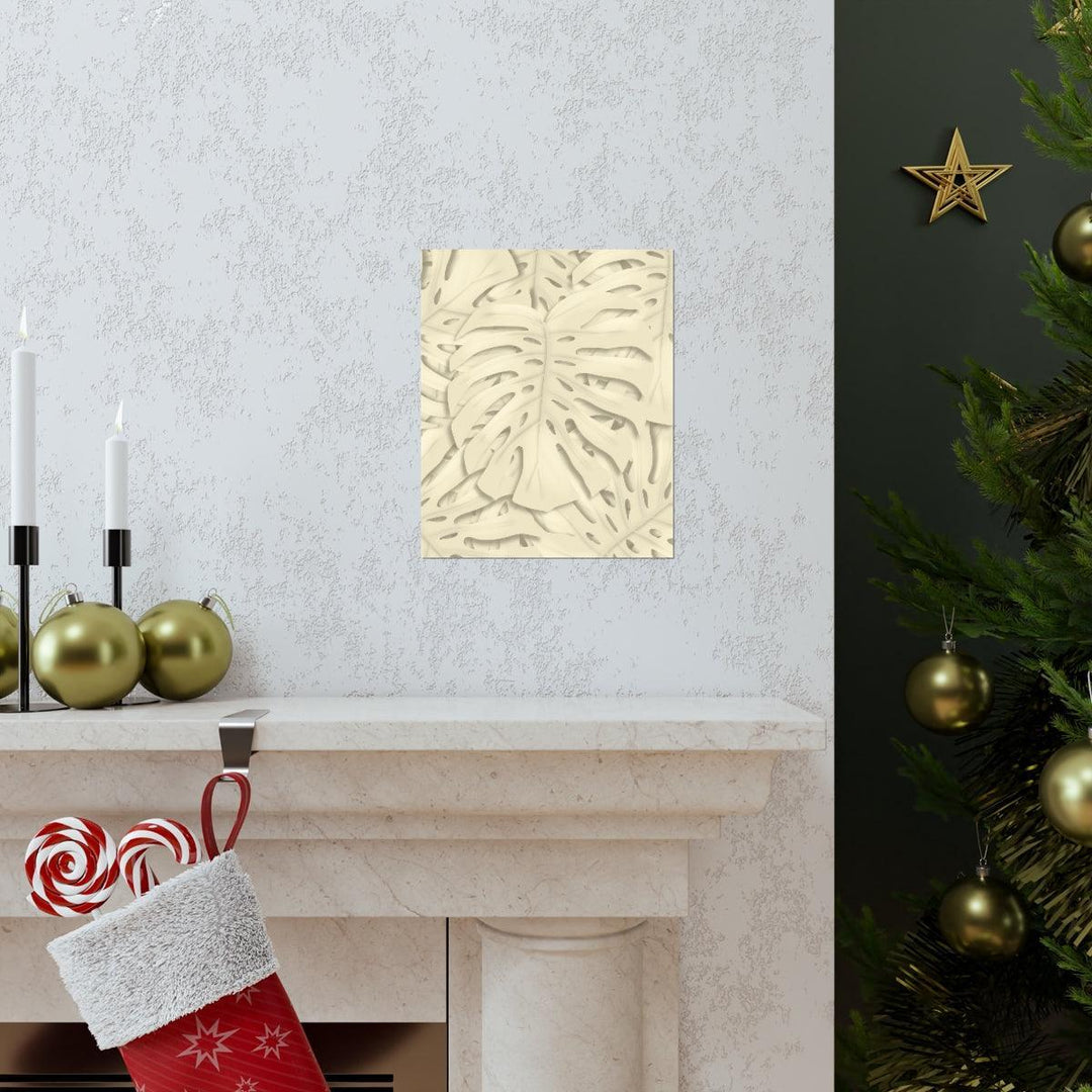 Soft Beige Monstera Print, Poster, Laura Christine Photography & Design, Back to School, Home & Living, Indoor, Matte, Paper, Posters, Valentine's Day promotion, Laura Christine Photography & Design, laurachristinedesign.com