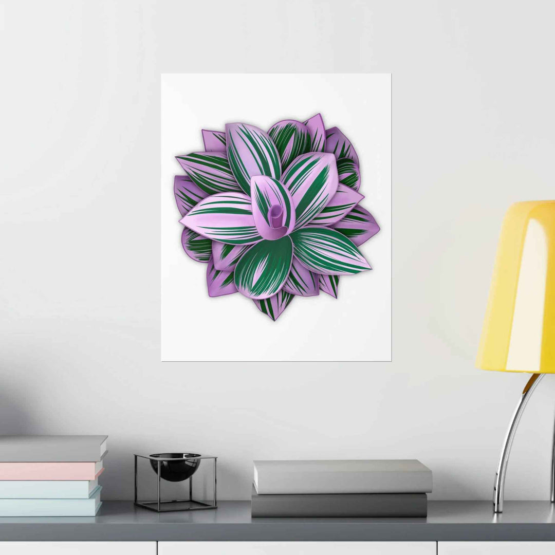 Tradescantia Nanouk Print – Botanical Wall Art on Museum-Grade Paper Poster Unframed - The Potted Pixel