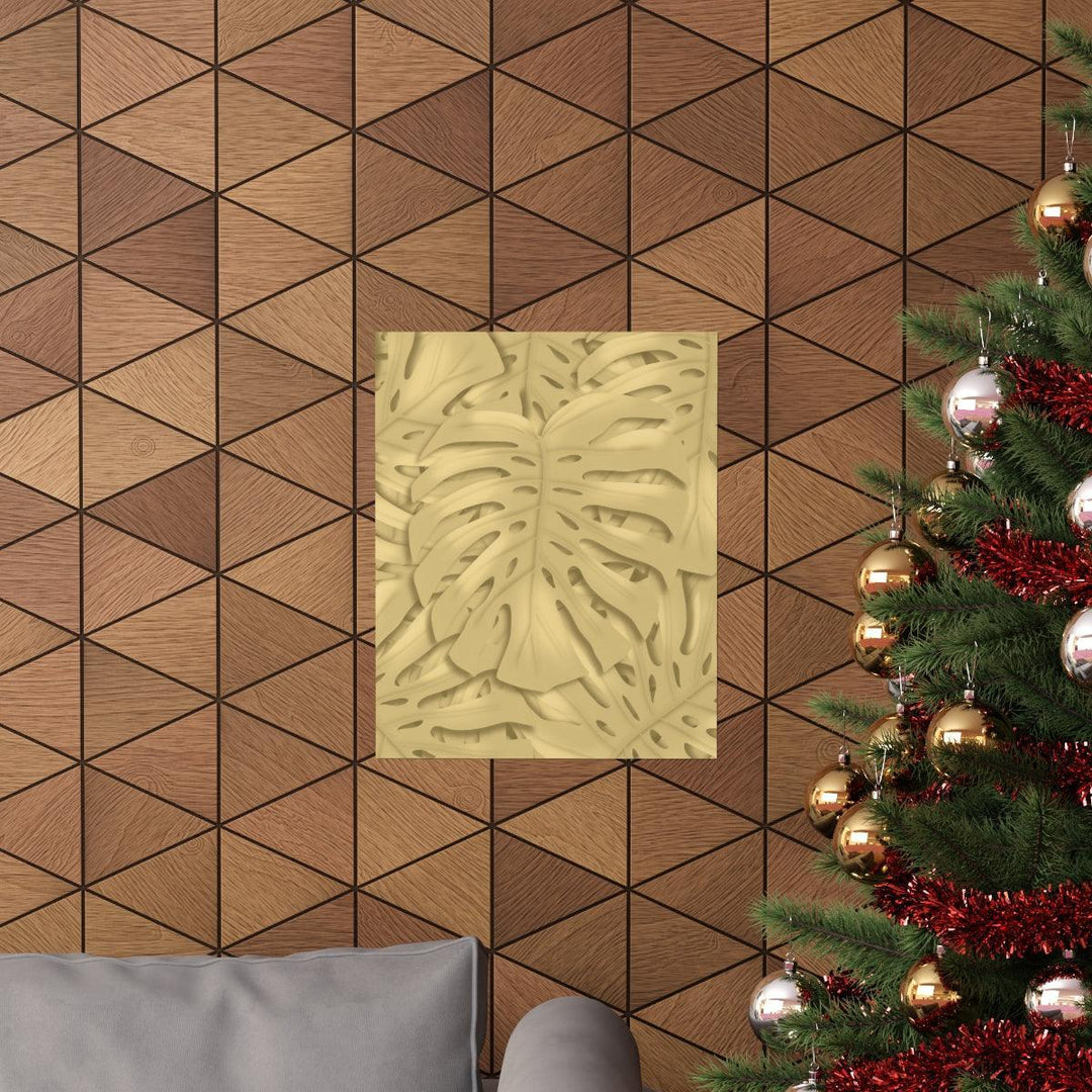 Golden Monstera Pattern Print, Poster, Laura Christine Photography & Design, Back to School, Home & Living, Indoor, Matte, Paper, Posters, Valentine's Day promotion, Laura Christine Photography & Design, laurachristinedesign.com