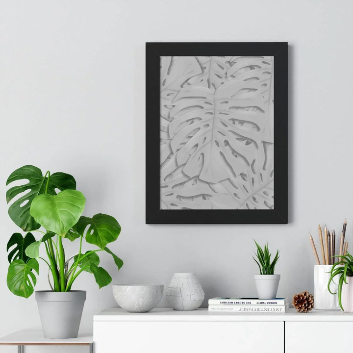 Soft Gray Monstera Framed Print, Poster, Laura Christine Photography & Design, Framed, Home & Living, Indoor, Paper, Posters, Laura Christine Photography & Design, laurachristinedesign.com